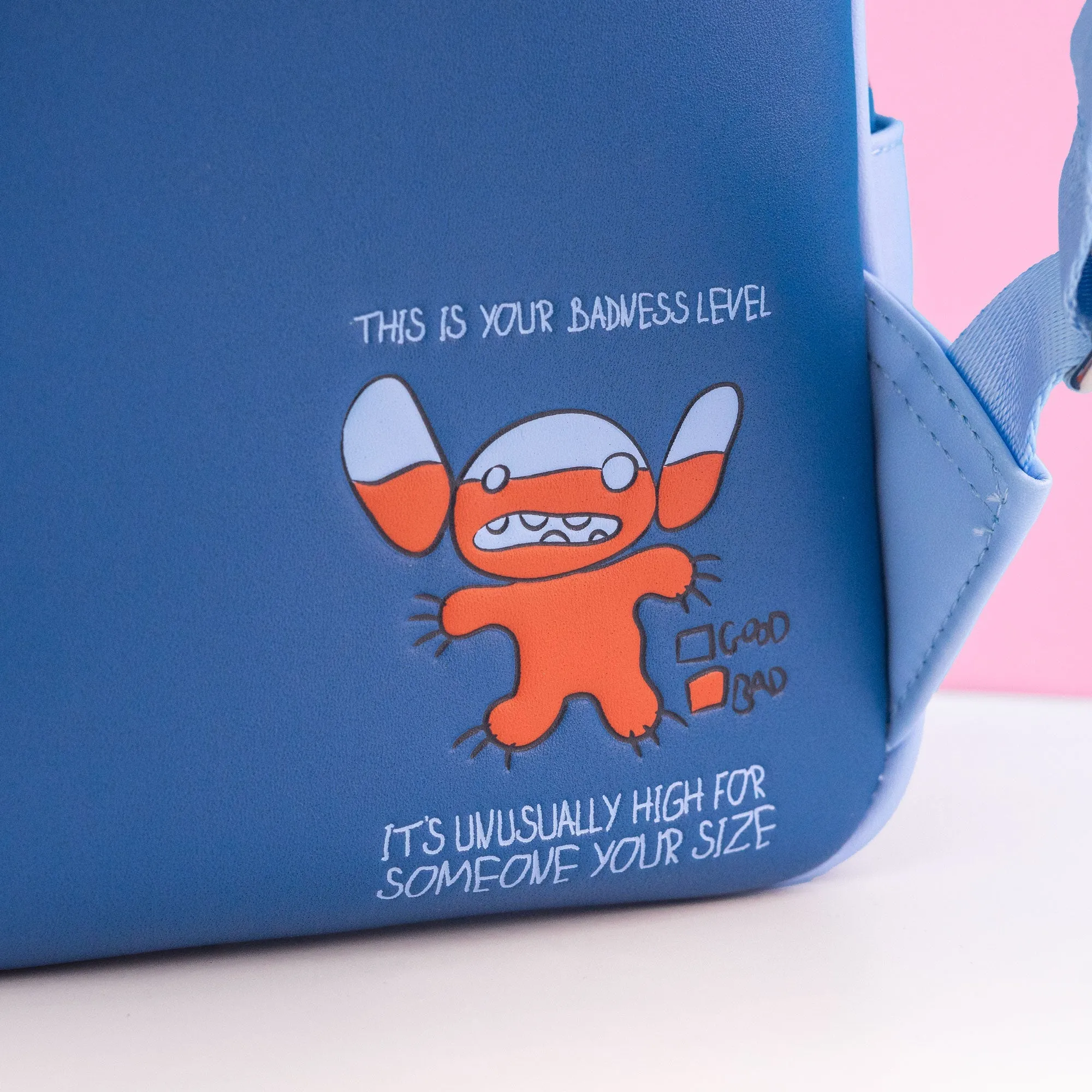 Loungefly x Disney Lilo and Stitch Badness Level Mini Backpack