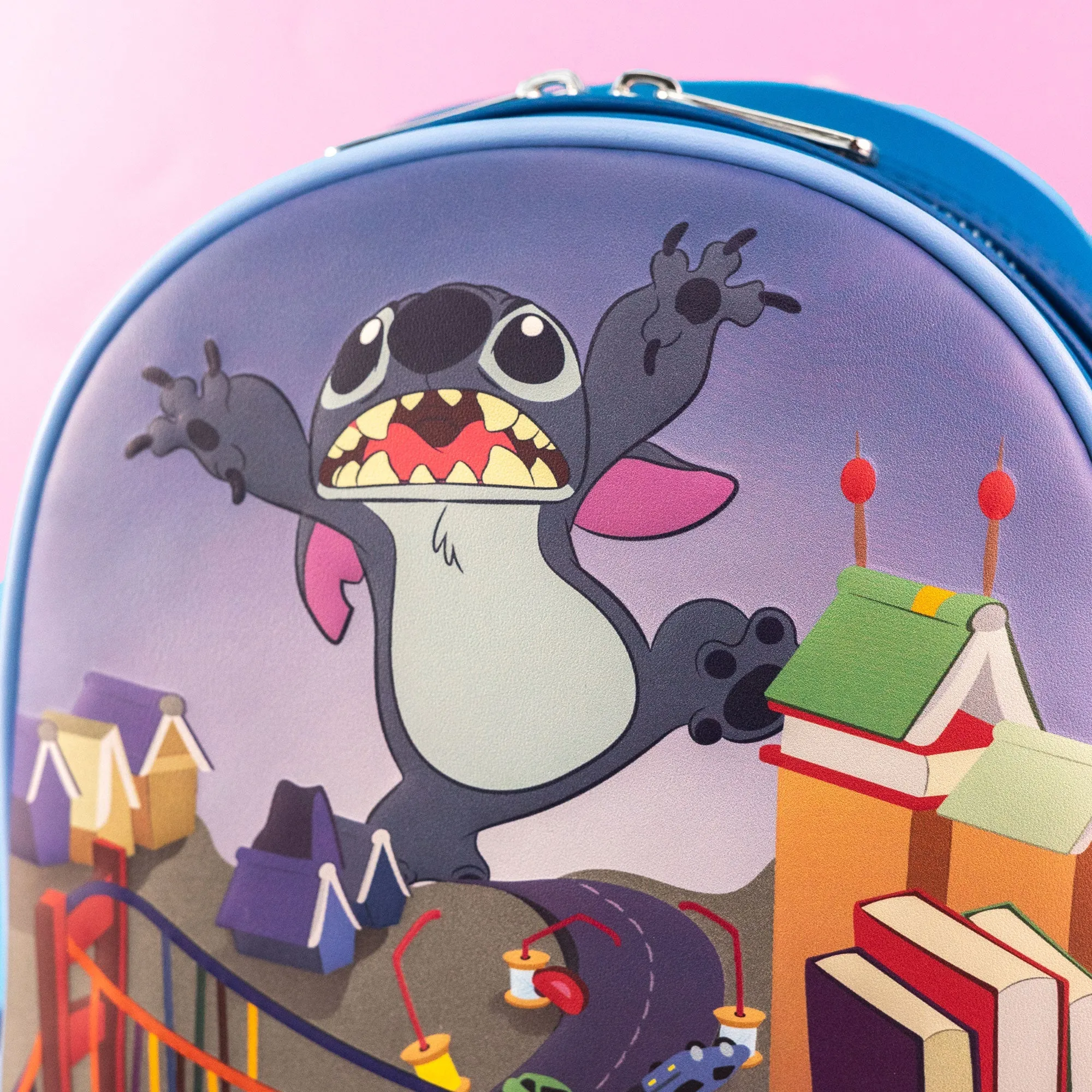 Loungefly x Disney Lilo and Stitch Badness Level Mini Backpack