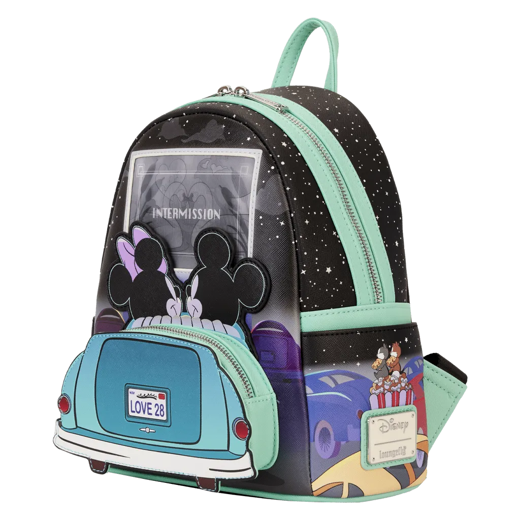 Loungefly X Disney Mickey And Minnie Date Night Drive-In Mini Backpack