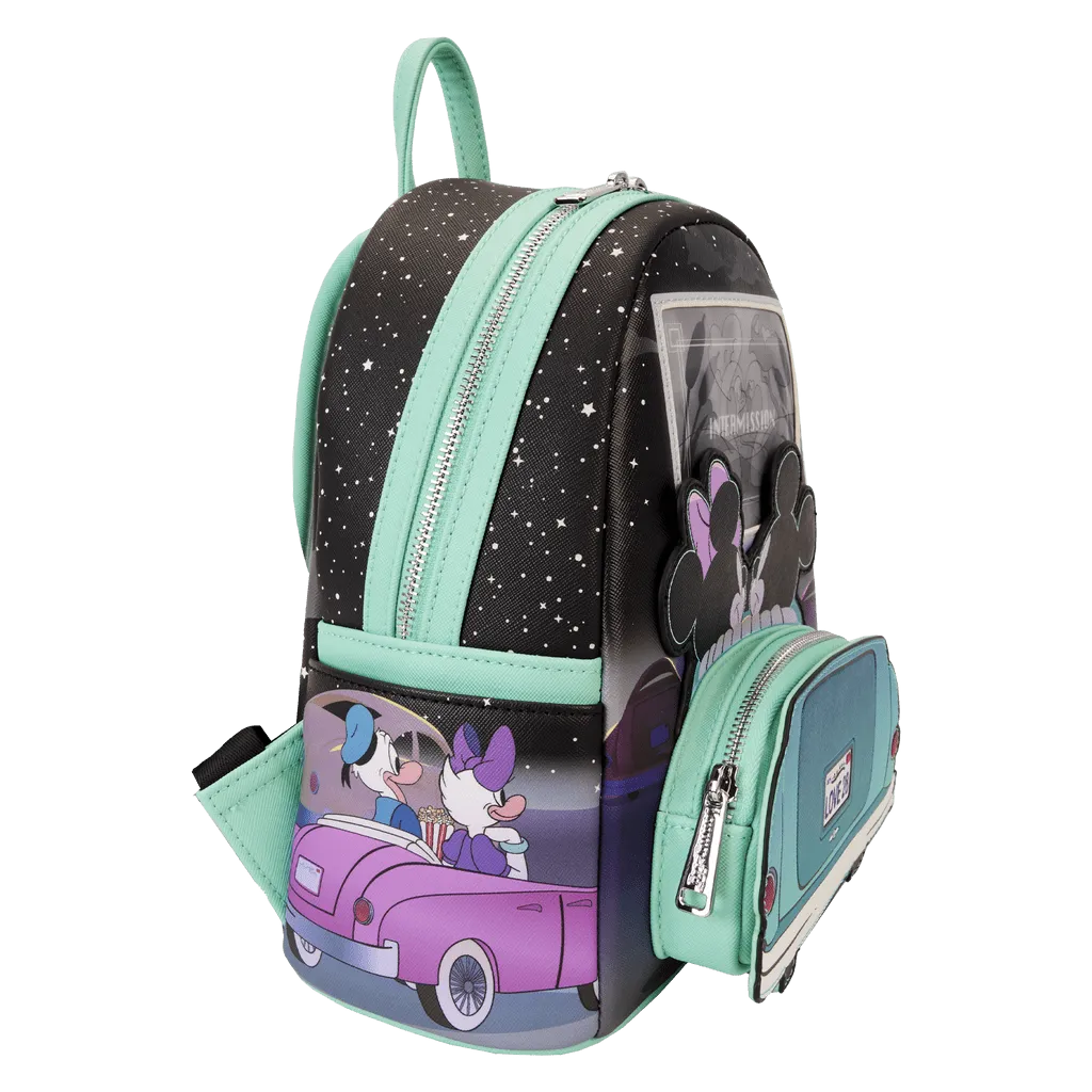 Loungefly X Disney Mickey And Minnie Date Night Drive-In Mini Backpack