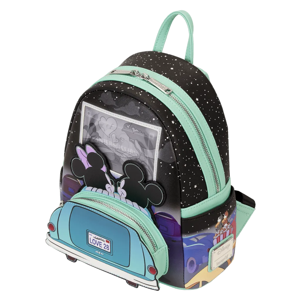 Loungefly X Disney Mickey And Minnie Date Night Drive-In Mini Backpack