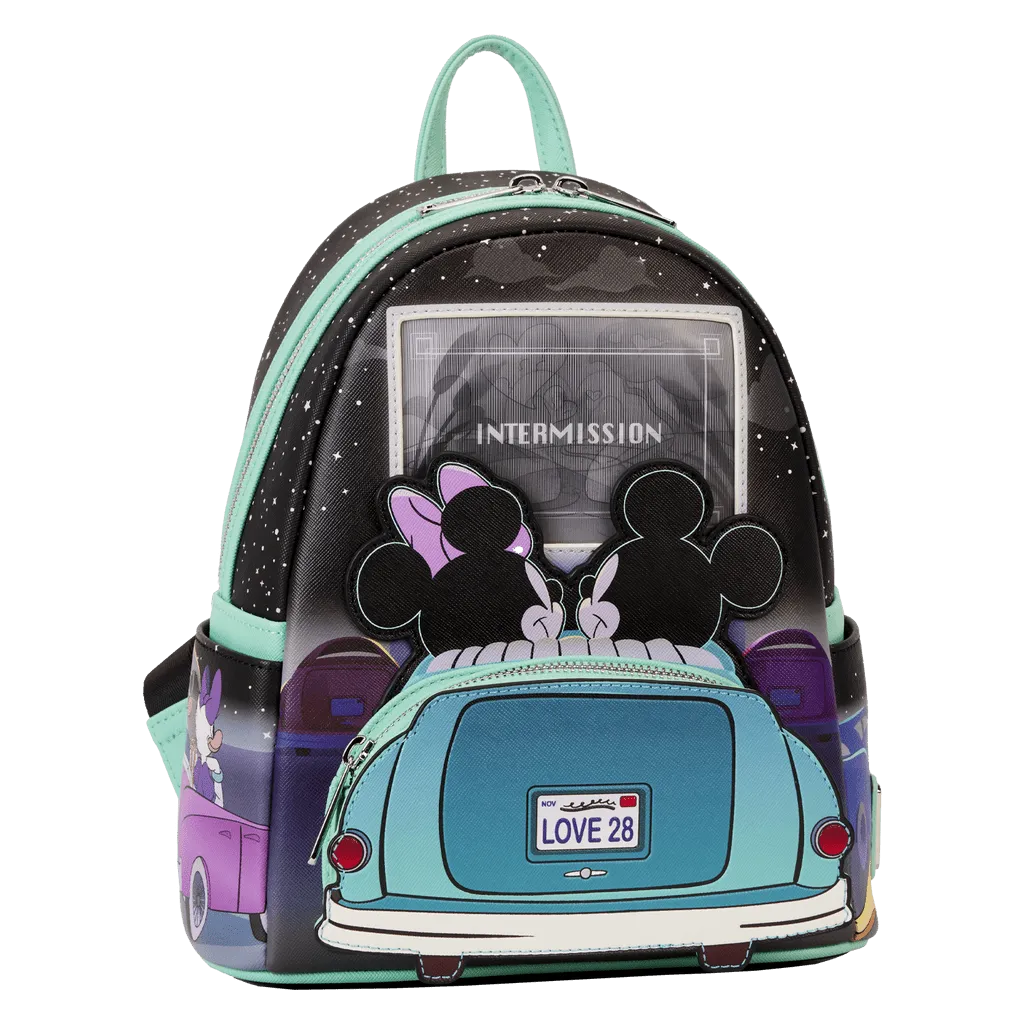 Loungefly X Disney Mickey And Minnie Date Night Drive-In Mini Backpack