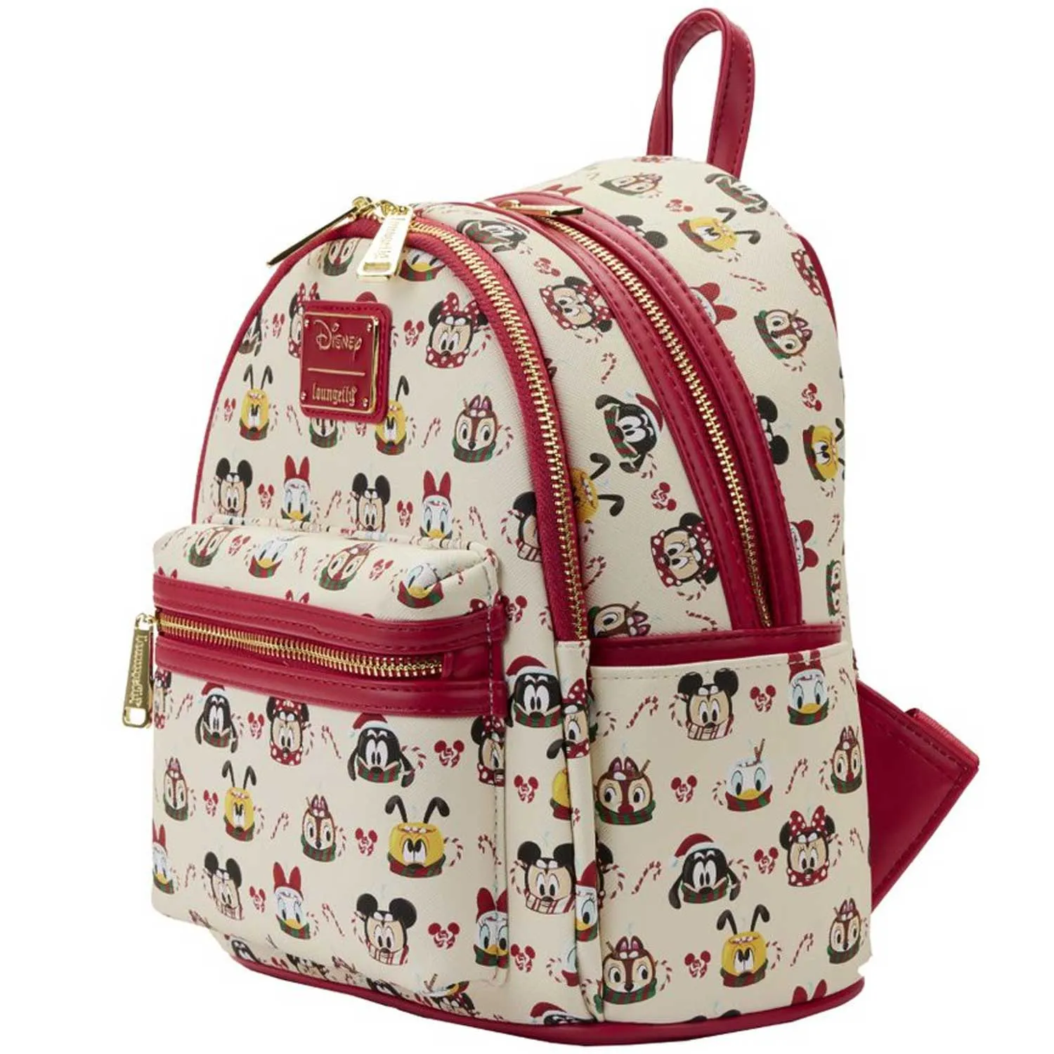 Loungefly x Disney Mickey and Minnie Hot Cocoa AOP Mini Backpack with Headband Combo