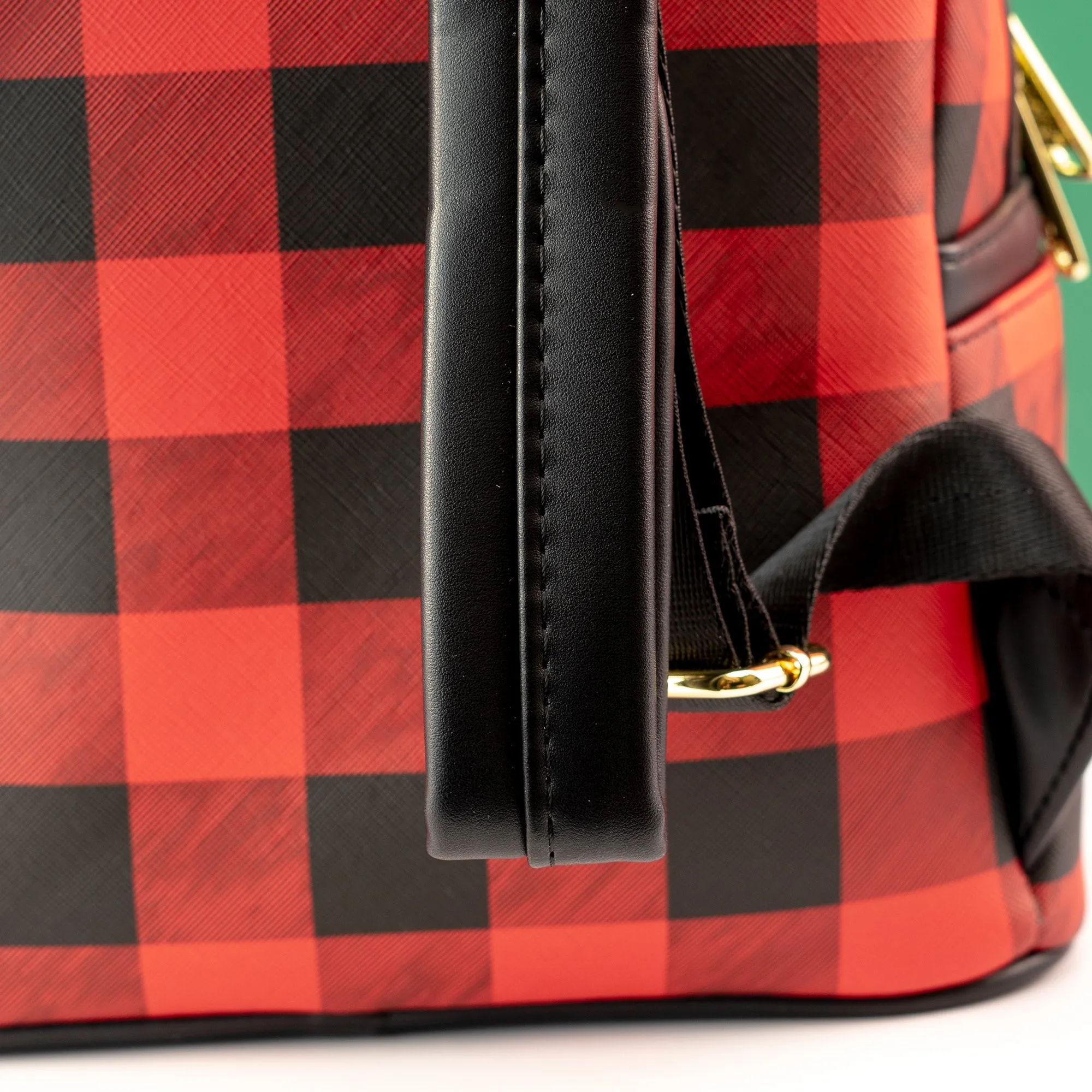 Loungefly x Disney Mickey Mouse Christmas Mistletoe Plaid Mini Backpack