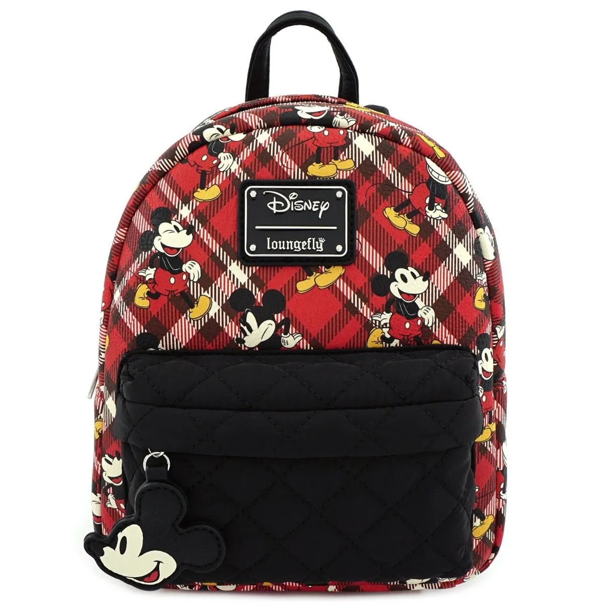 Loungefly X Disney Mickey Mouse Red Plaid Mini Backpack