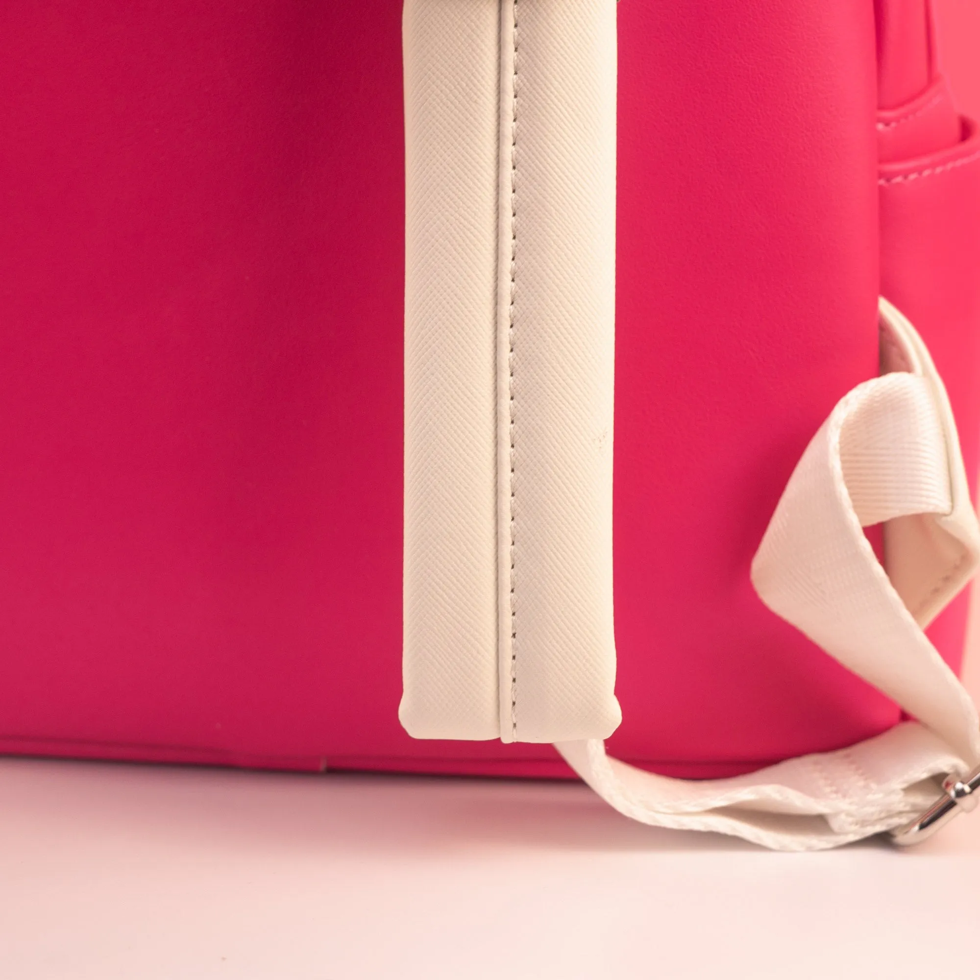 Loungefly x Disney Minnie Mouse Hot-Pink ??Glowberry?? Quilted Mini Backpack