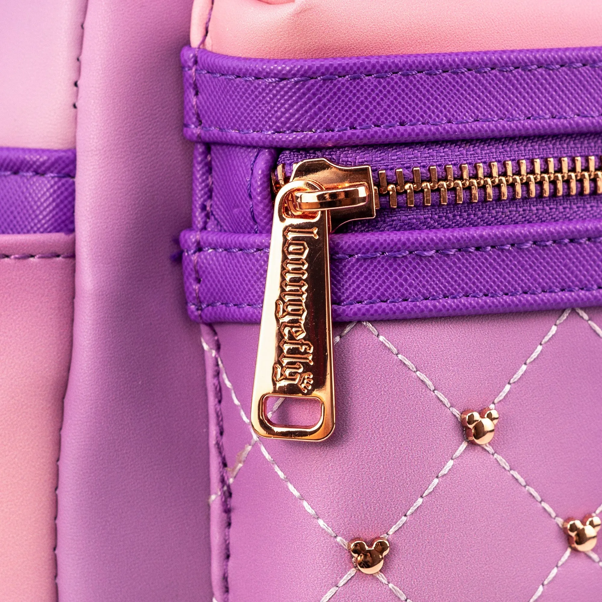 Loungefly x Disney Minnie Mouse Lavender Haze Quilted Mini Backpack