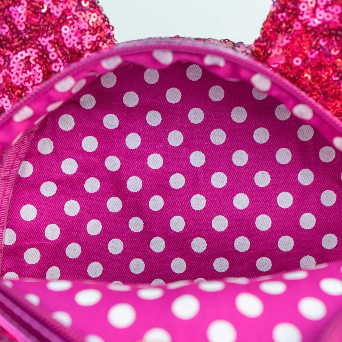 Loungefly x Disney Minnie Mouse Magenta Sequin Mini Backpack