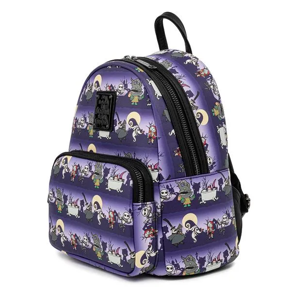 Loungefly x Disney Nightmare Before Christmas All Over Print Mini Backpack