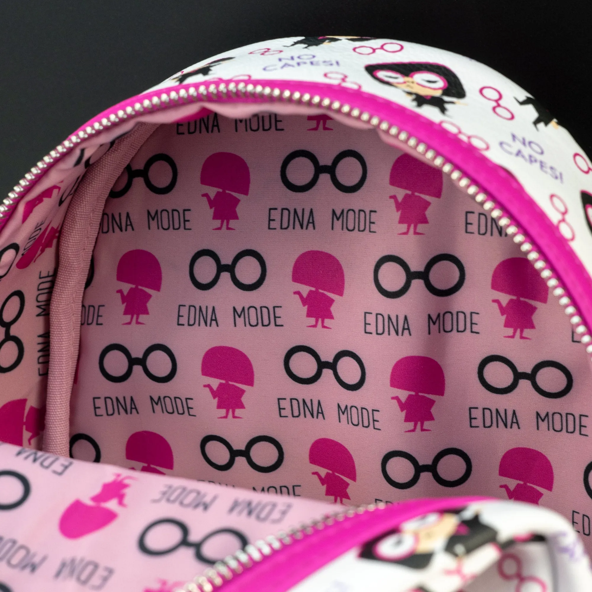 Loungefly x Disney Pixar The Incredibles Edna No Capes Print Mini Backpack