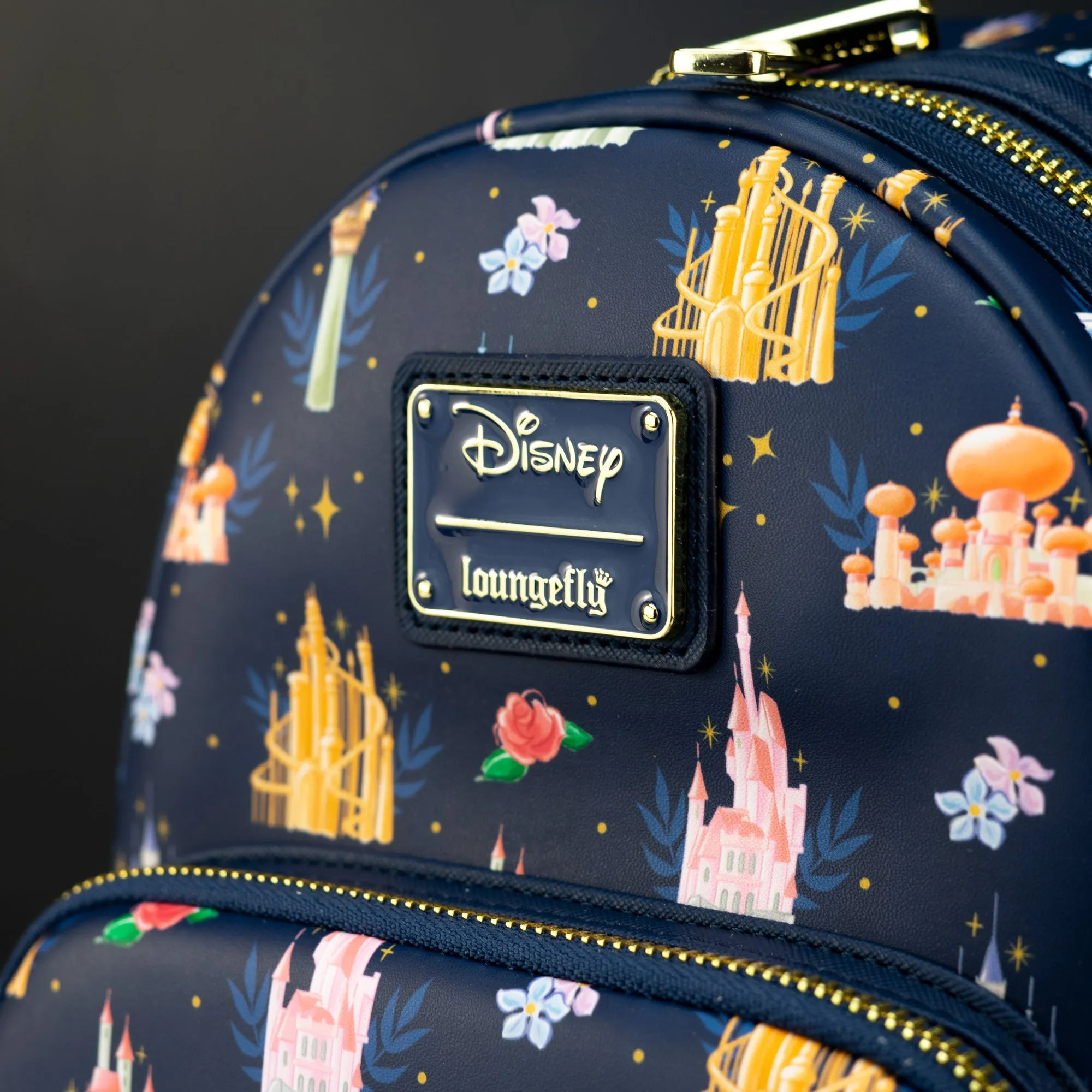 Loungefly x Disney Princess Castles Print Mini Backpack