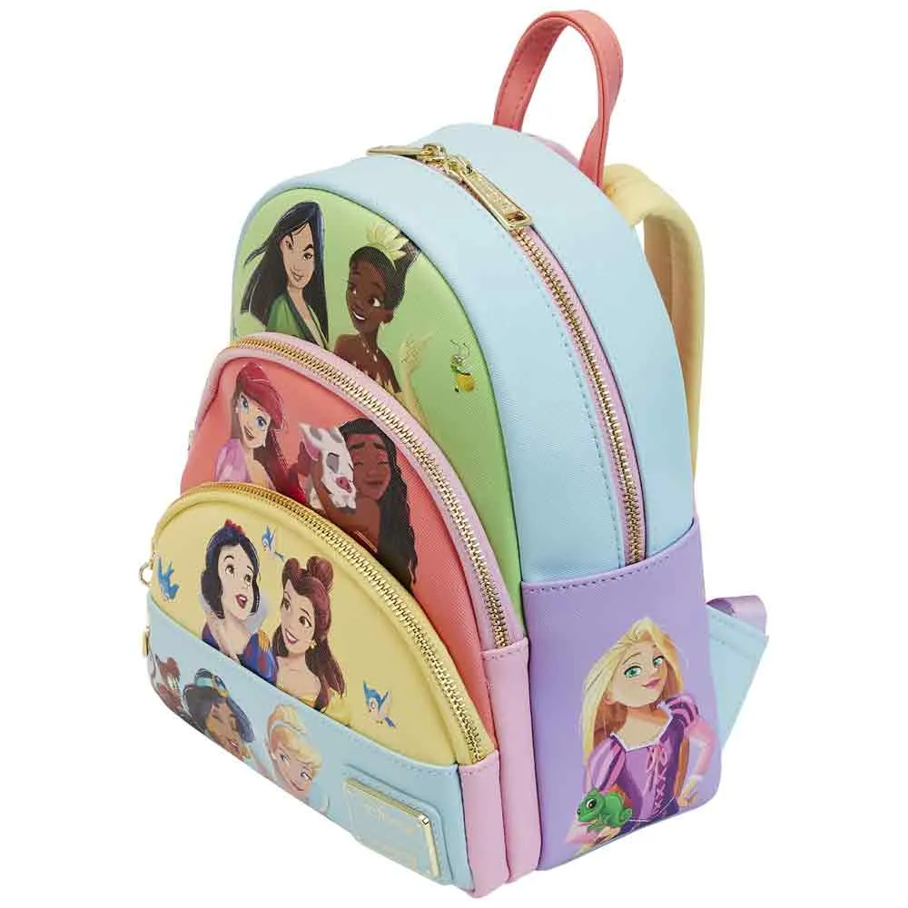 Loungefly x Disney Princess Collage Triple Pocket Mini Backpack