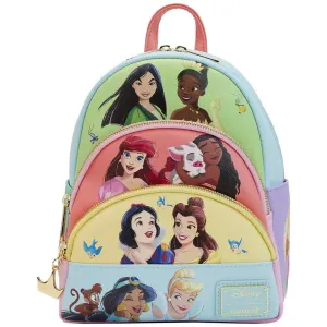Loungefly x Disney Princess Collage Triple Pocket Mini Backpack