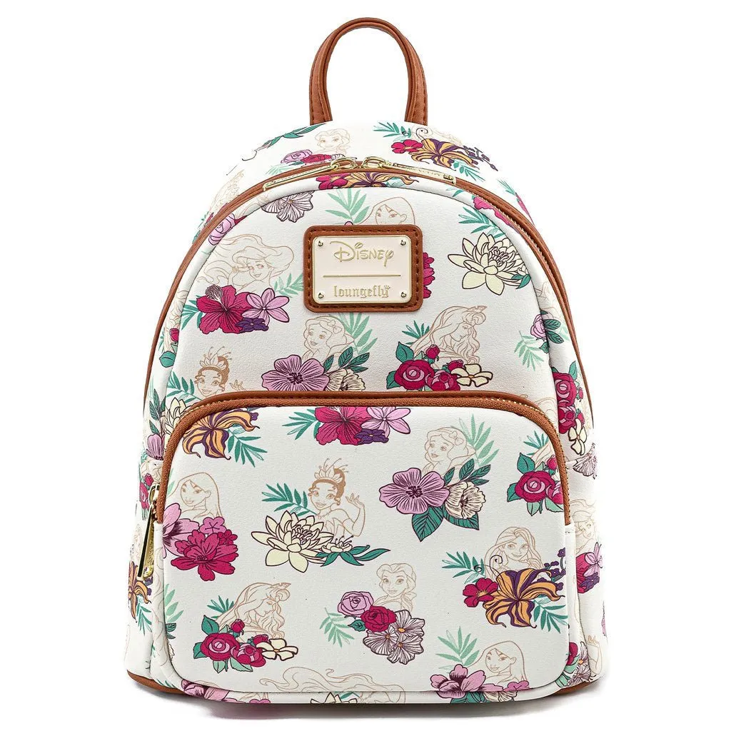 Loungefly x Disney Princess Floral AOP Mini Backpack