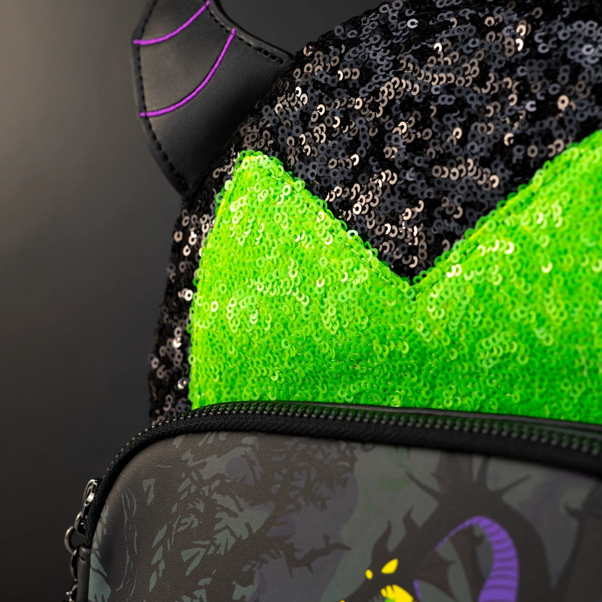 Loungefly x Disney Sleeping Beauty Maleficent Sequins Mini Backpack