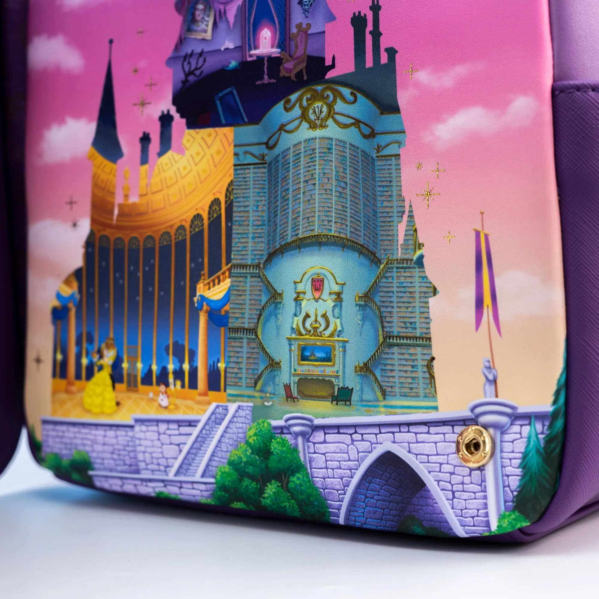 Loungefly x Disney The Beauty and The Beast Castle Window Mini Backpack