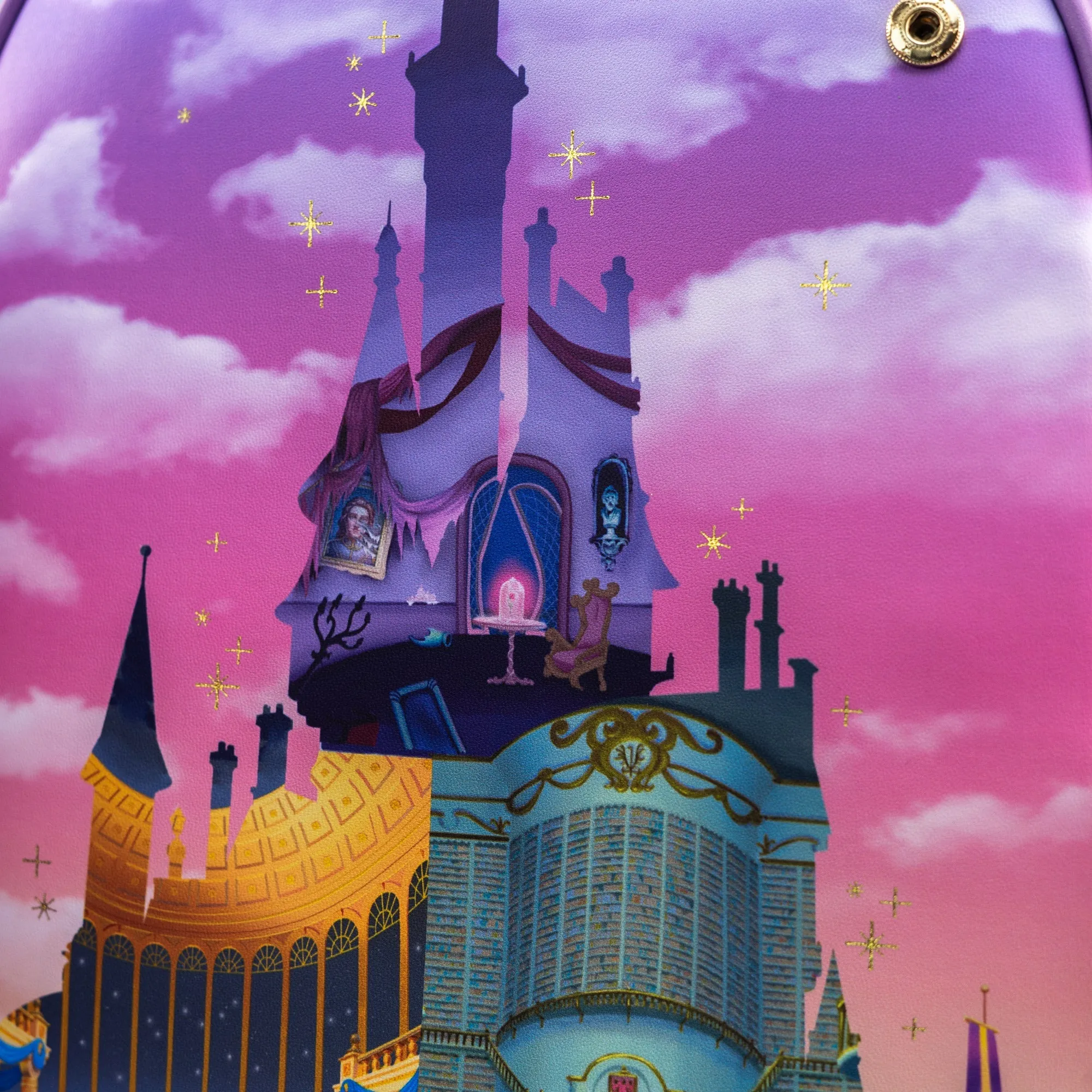 Loungefly x Disney The Beauty and The Beast Castle Window Mini Backpack