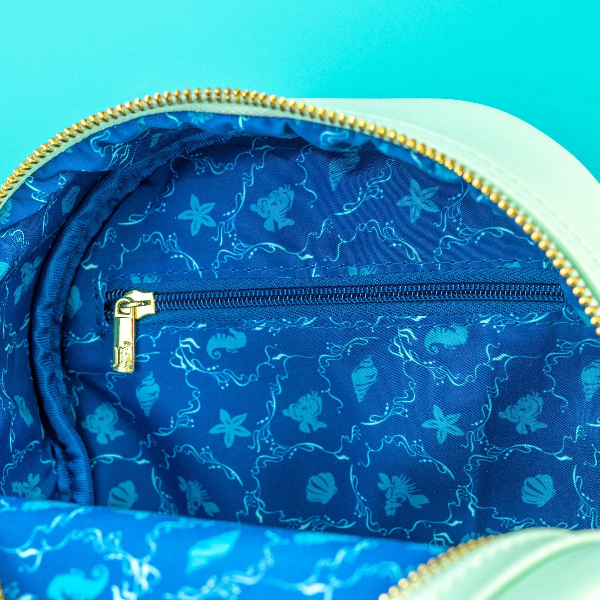 Loungefly x Disney The Little Mermaid Flounder and Sebastian Mini Backpack