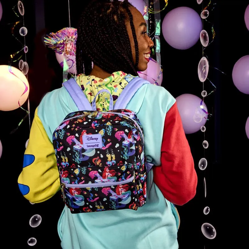 Loungefly x Disney The Little Mermaid Life is The Bubbles AOP Nylon Backpack