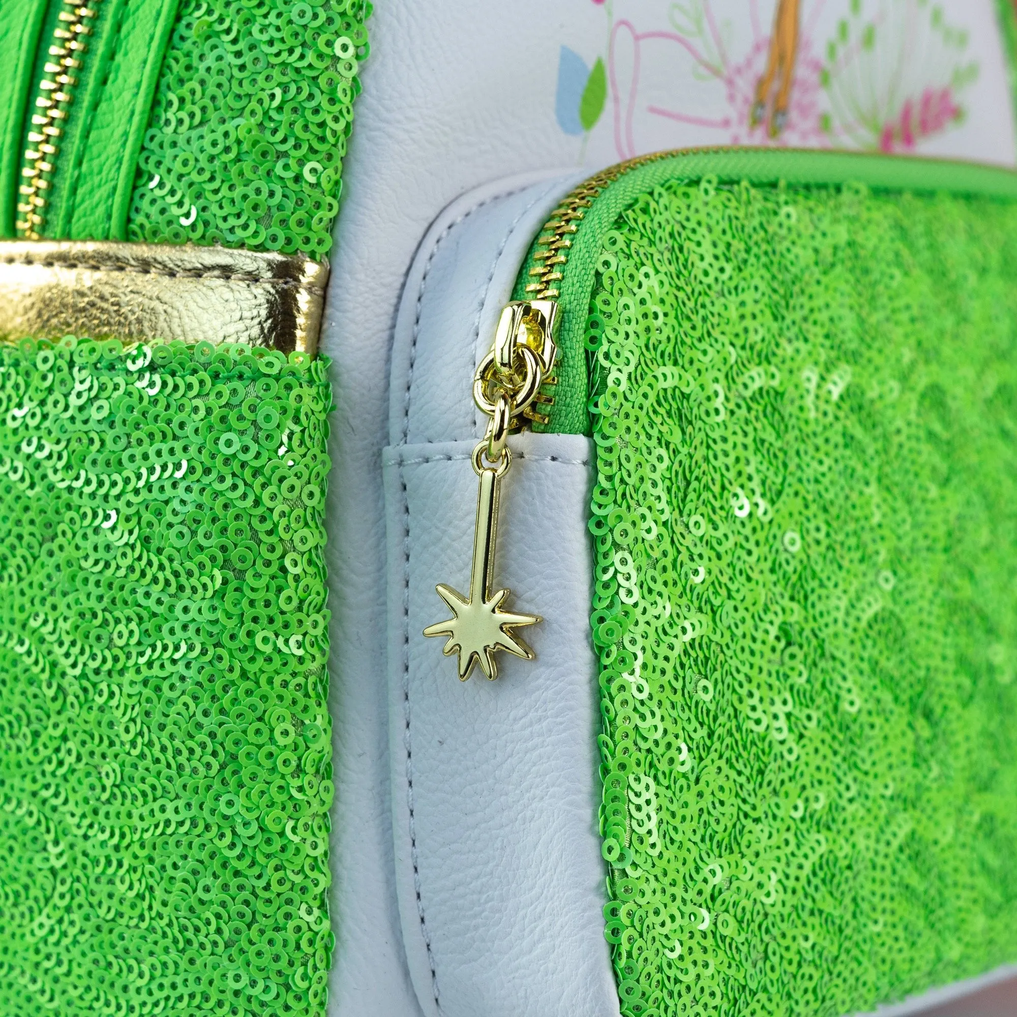 Loungefly x Disney Tinkerbell Green Sequin Mini Backpack