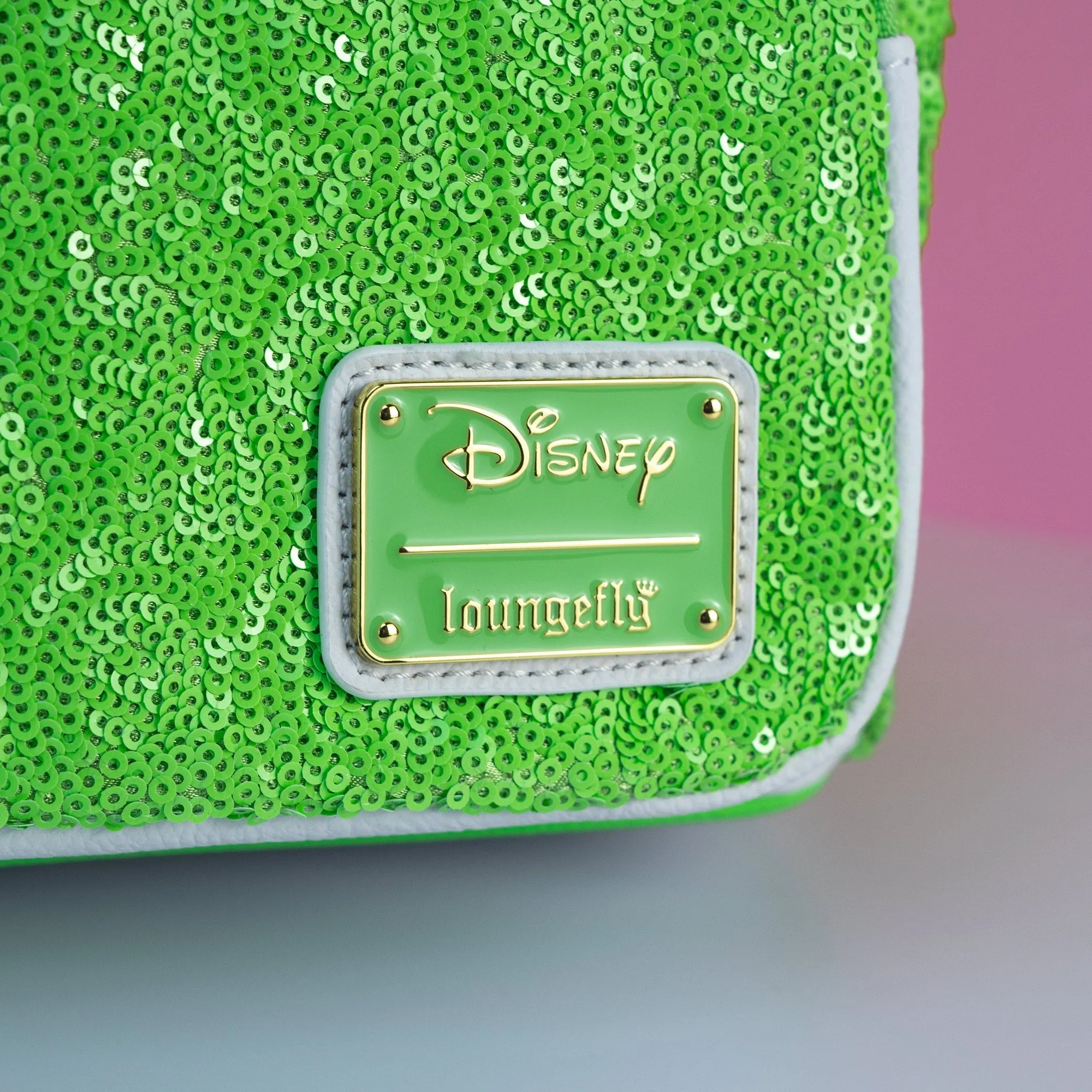 Loungefly x Disney Tinkerbell Green Sequin Mini Backpack