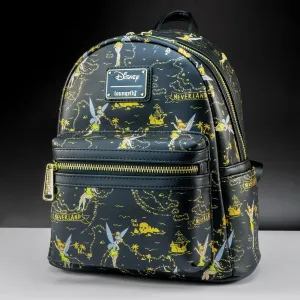 Loungefly x Disney Tinkerbell Neverland Treasure Map AOP Mini Backpack