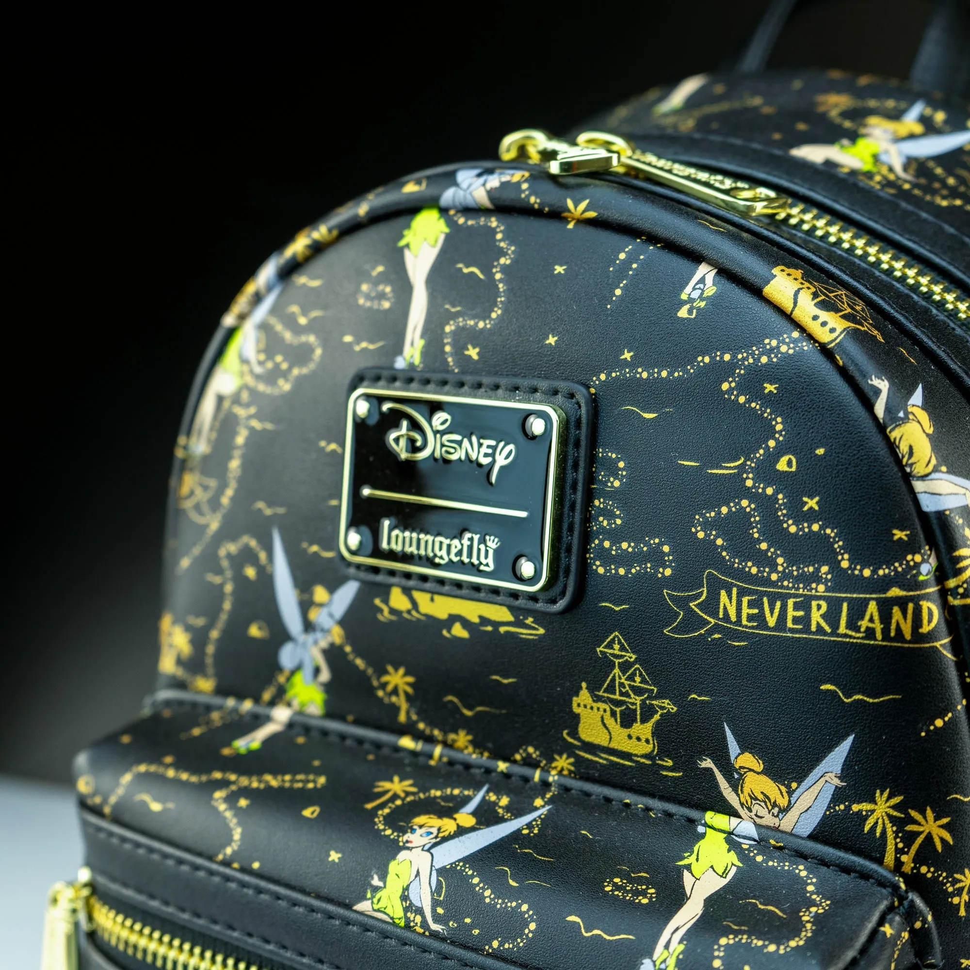 Loungefly x Disney Tinkerbell Neverland Treasure Map AOP Mini Backpack