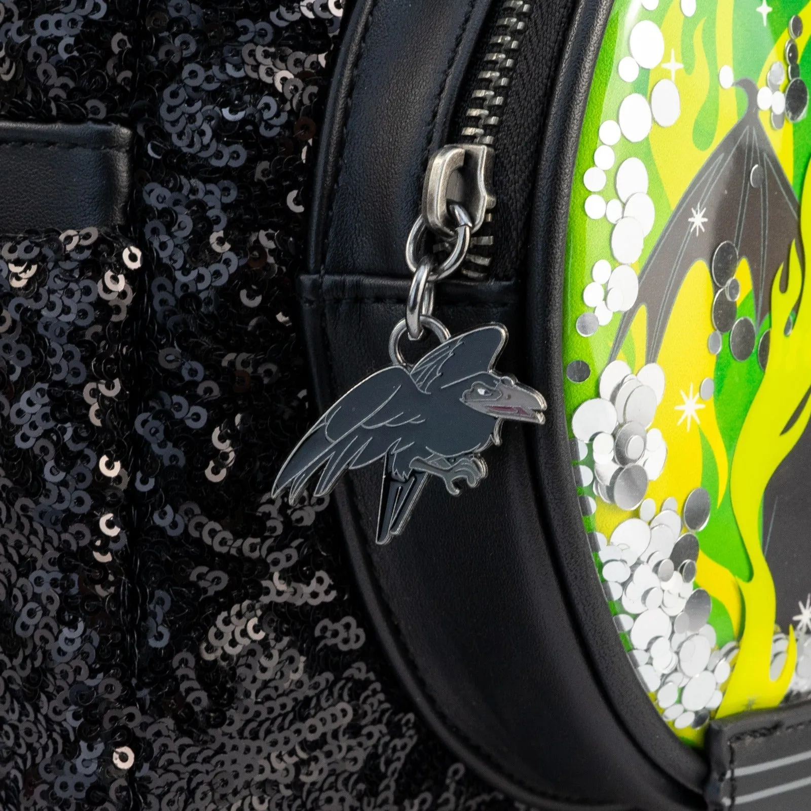 Loungefly x Disney Villains Maleficent Dragon Sequin Globe Mini Backpack