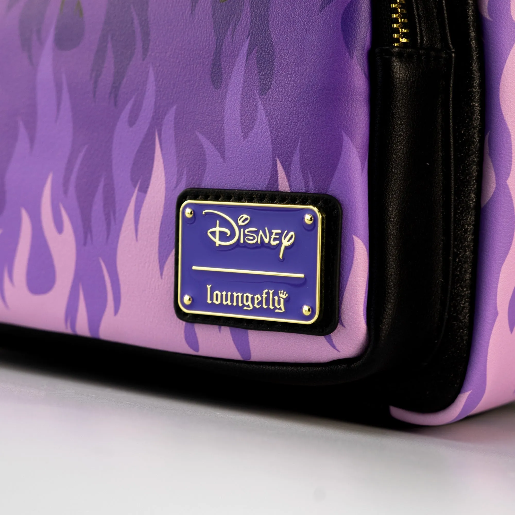 Loungefly x Disney Villains Purple Flame Mini Backpack