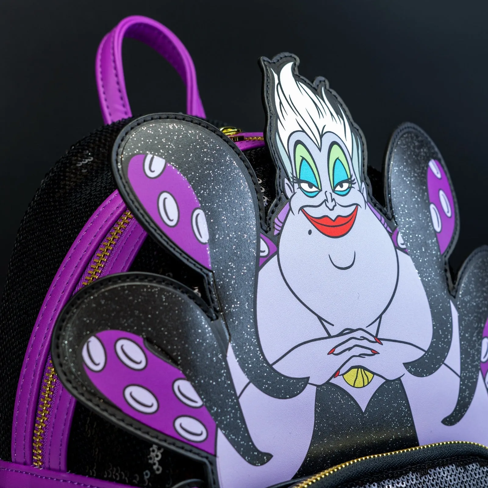 Loungefly x Disney Villains Ursula Sequin Cosplay Mini Backpack