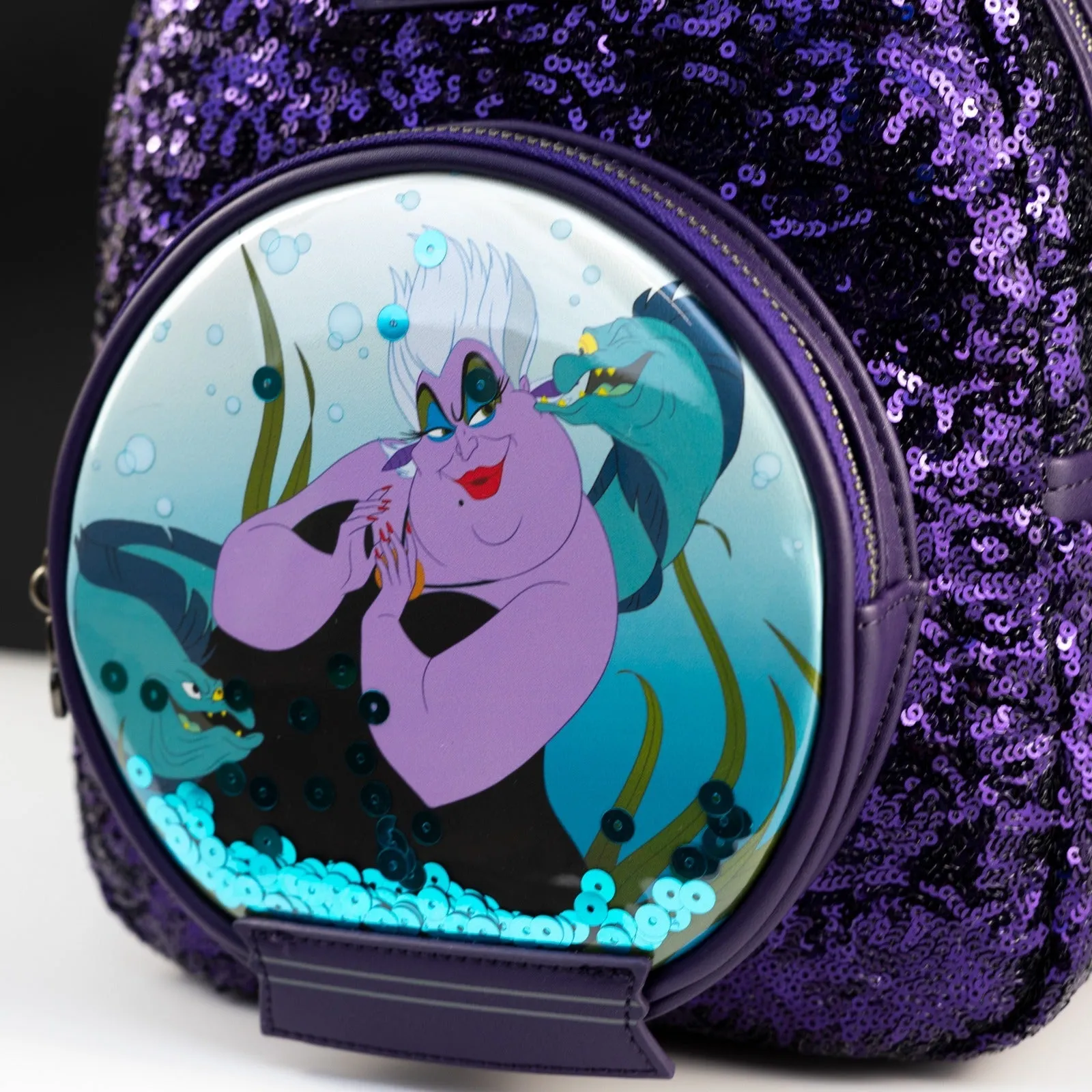 Loungefly x Disney Villains Ursula Sequin Globe Mini Backpack