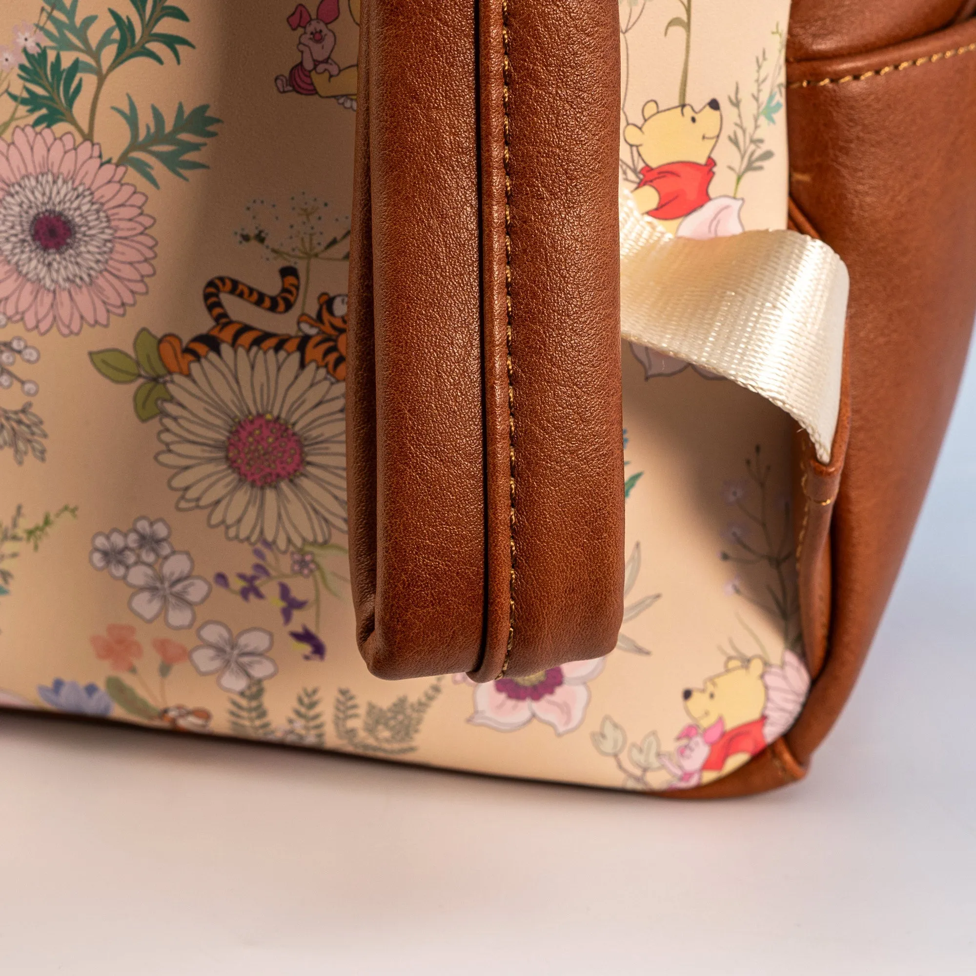 Loungefly x Disney Winnie the Pooh Floral Print Flap Pocket Mini Backpack