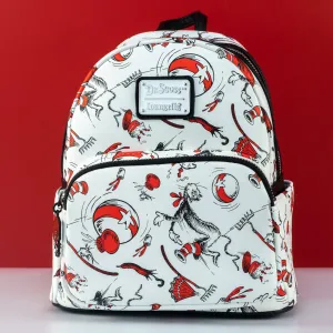 Loungefly x Dr Seuss The Cat In The Hat AOP Mini Backpack