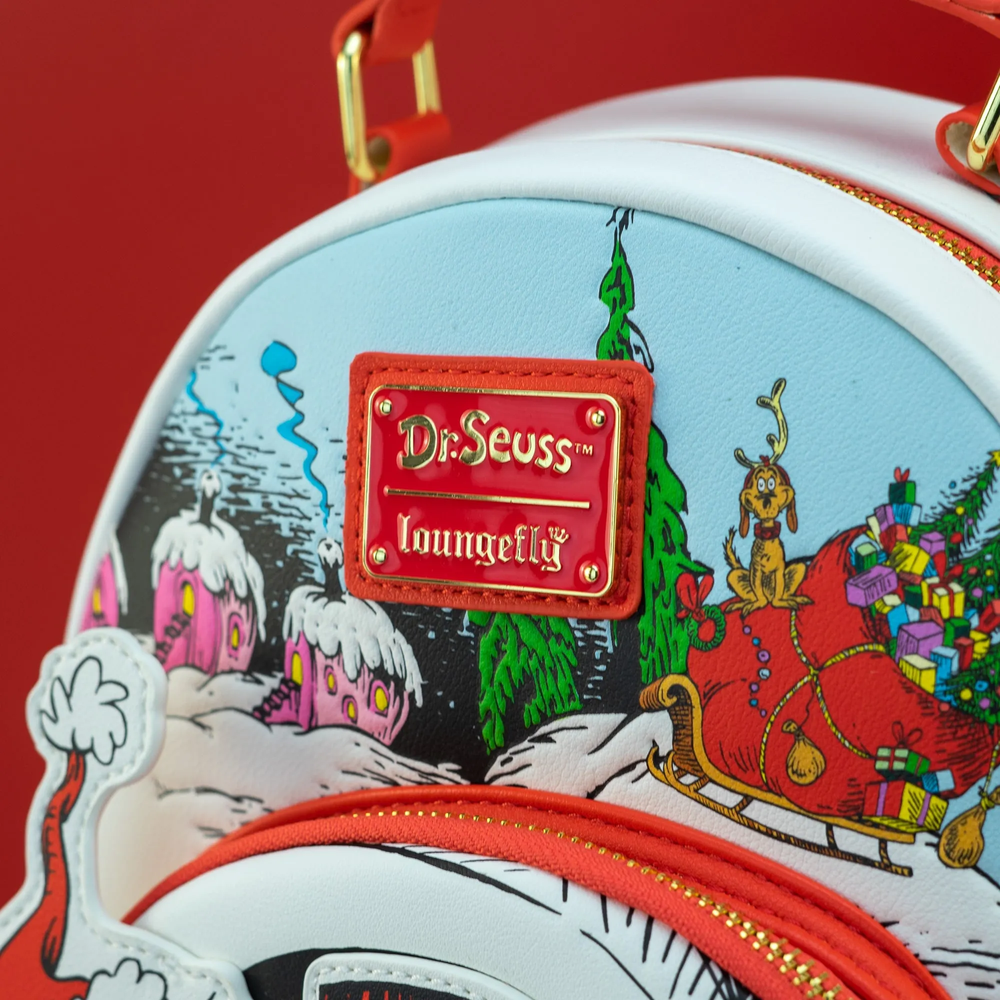 Loungefly x Dr. Seuss The Grinch Chimney Thief Mini Backpack
