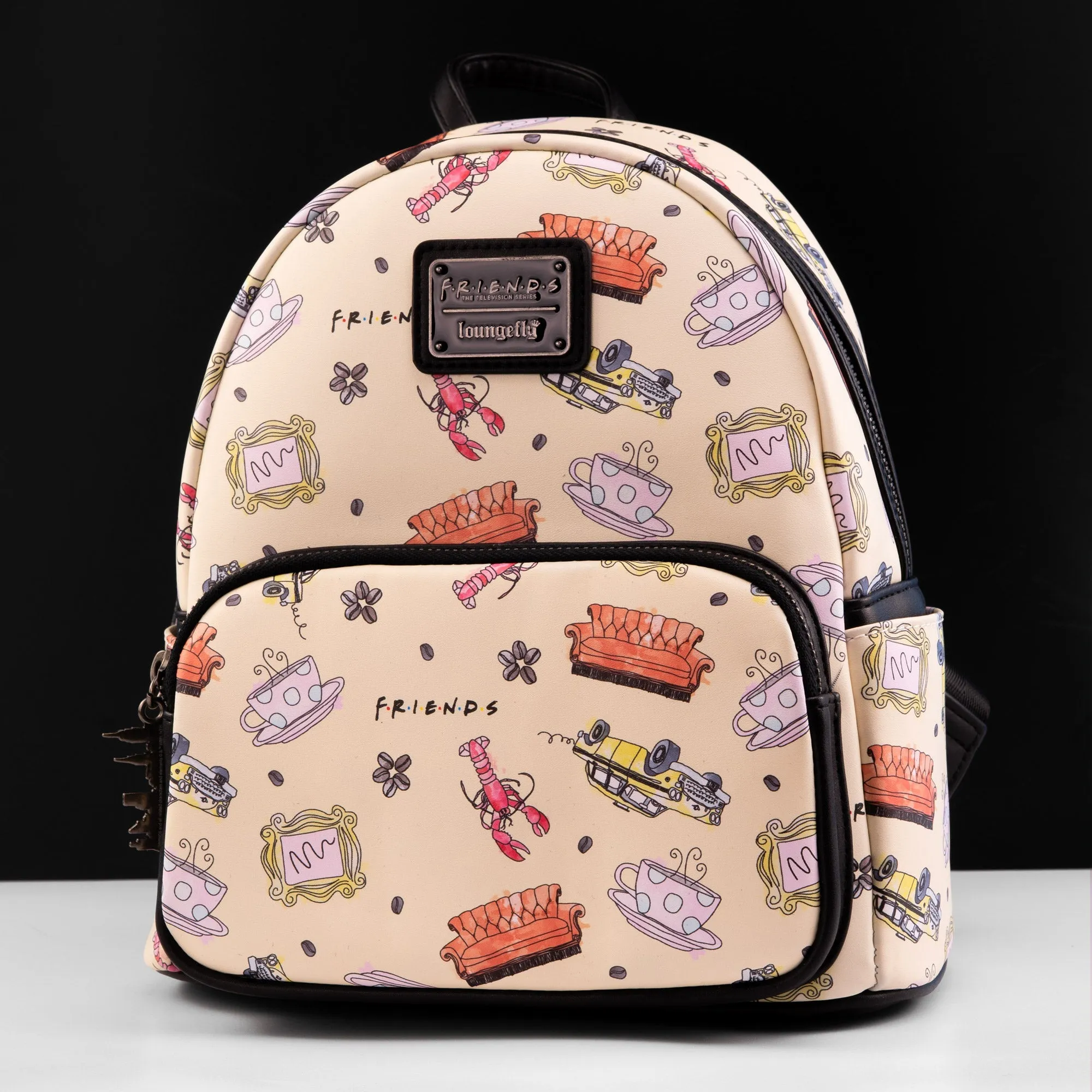 Loungefly x Friends Sketch Icons All Over Print Mini Backpack