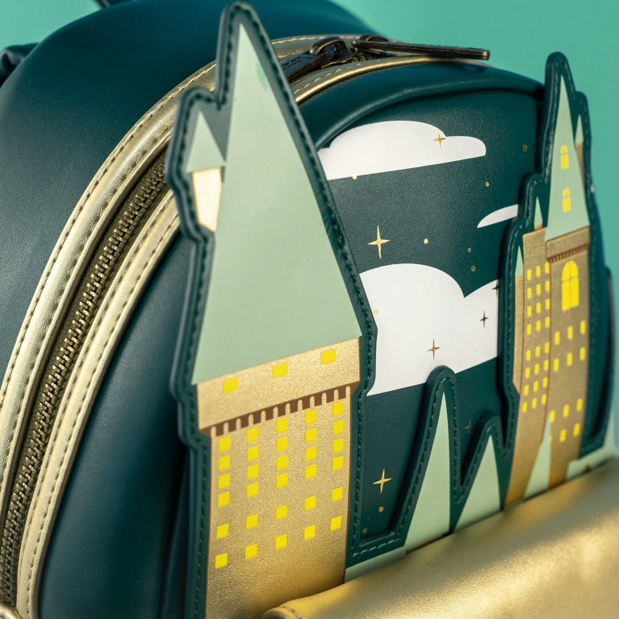 Loungefly x Harry Potter Golden Hogwarts Castle Mini Backpack