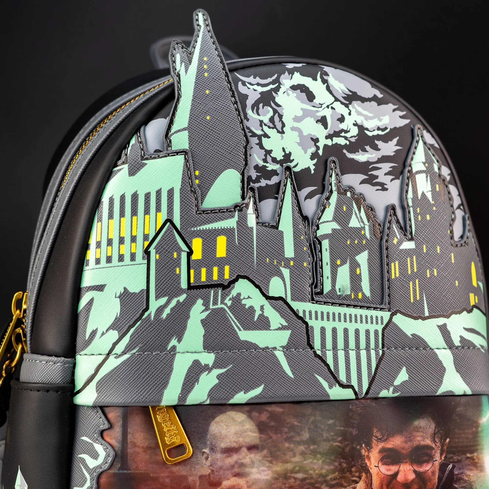 Loungefly x Harry Potter The Battle for Hogwarts Lenticular Mini Backpack