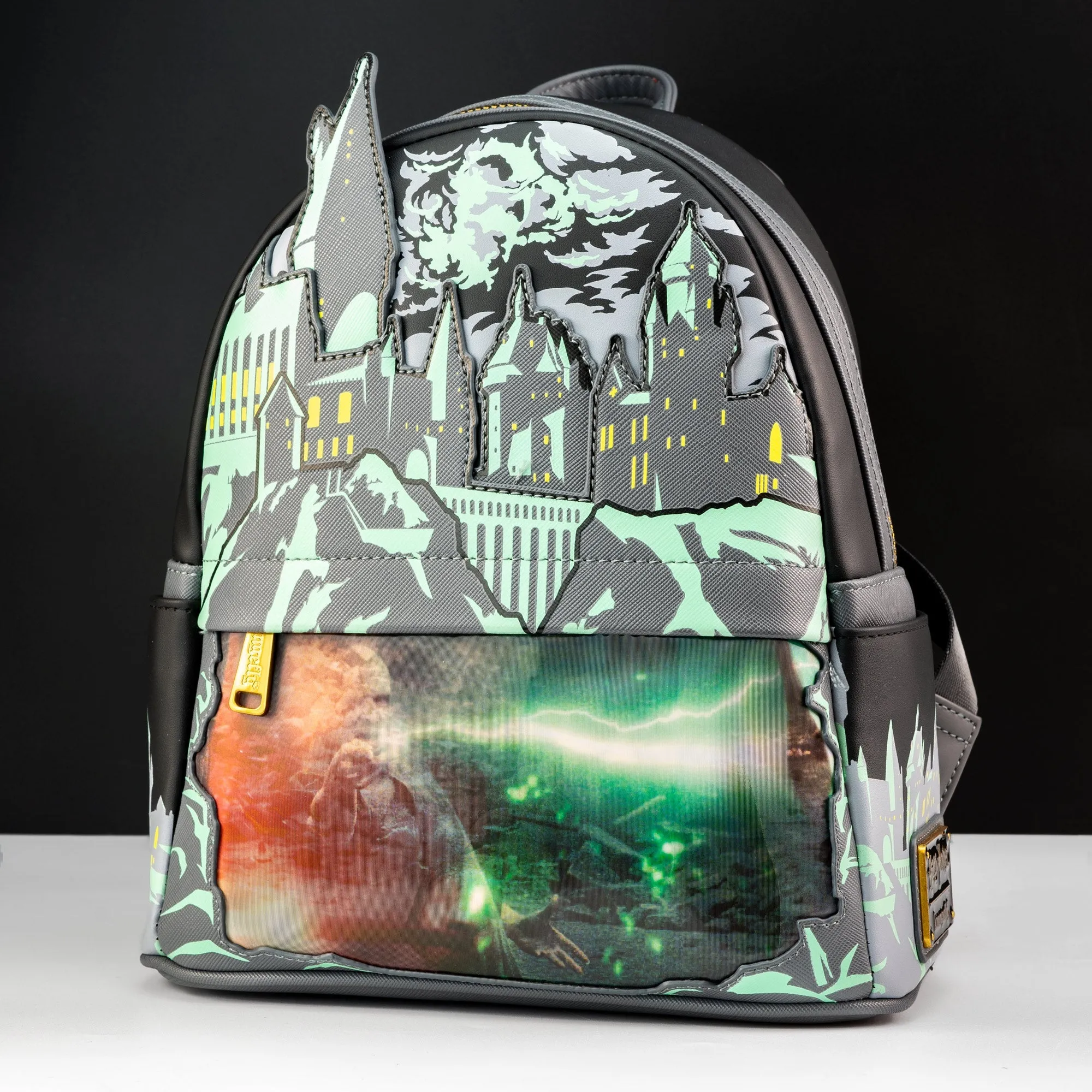 Loungefly x Harry Potter The Battle for Hogwarts Lenticular Mini Backpack