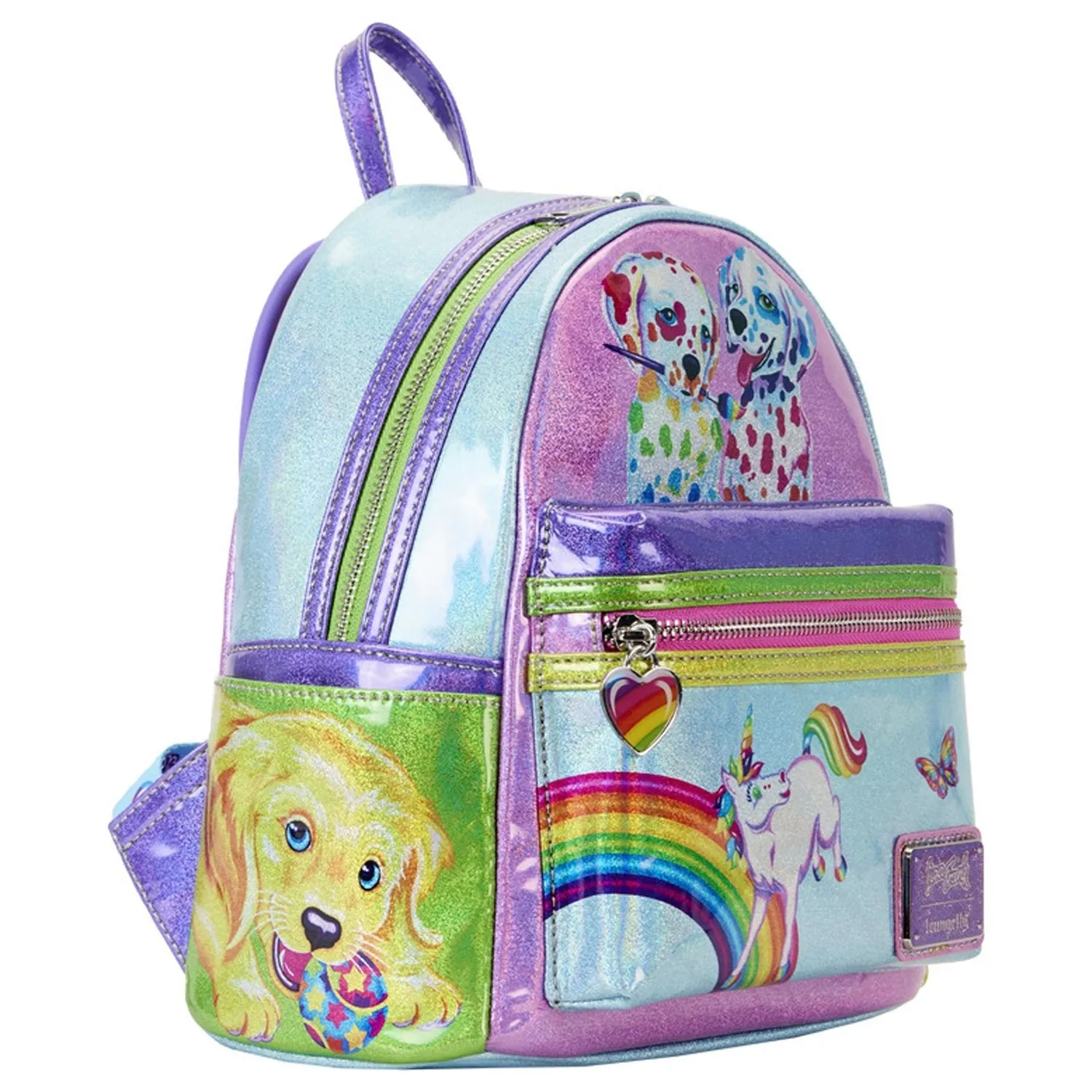 Loungefly x Lisa Frank Glitter Colour Block Mini Backpack