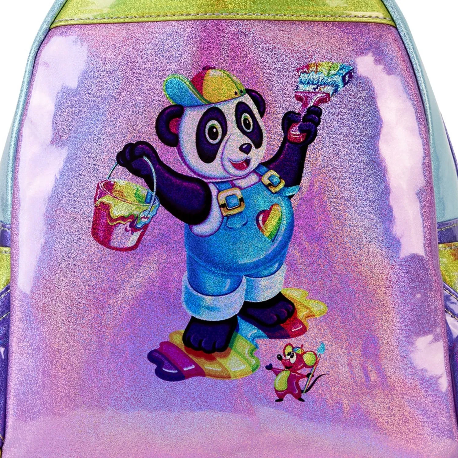 Loungefly x Lisa Frank Glitter Colour Block Mini Backpack