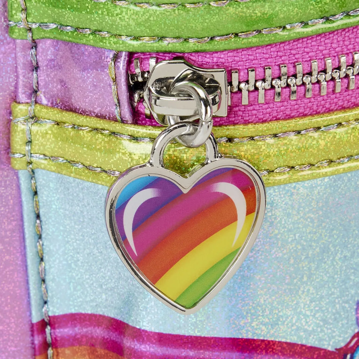 Loungefly x Lisa Frank Glitter Colour Block Mini Backpack