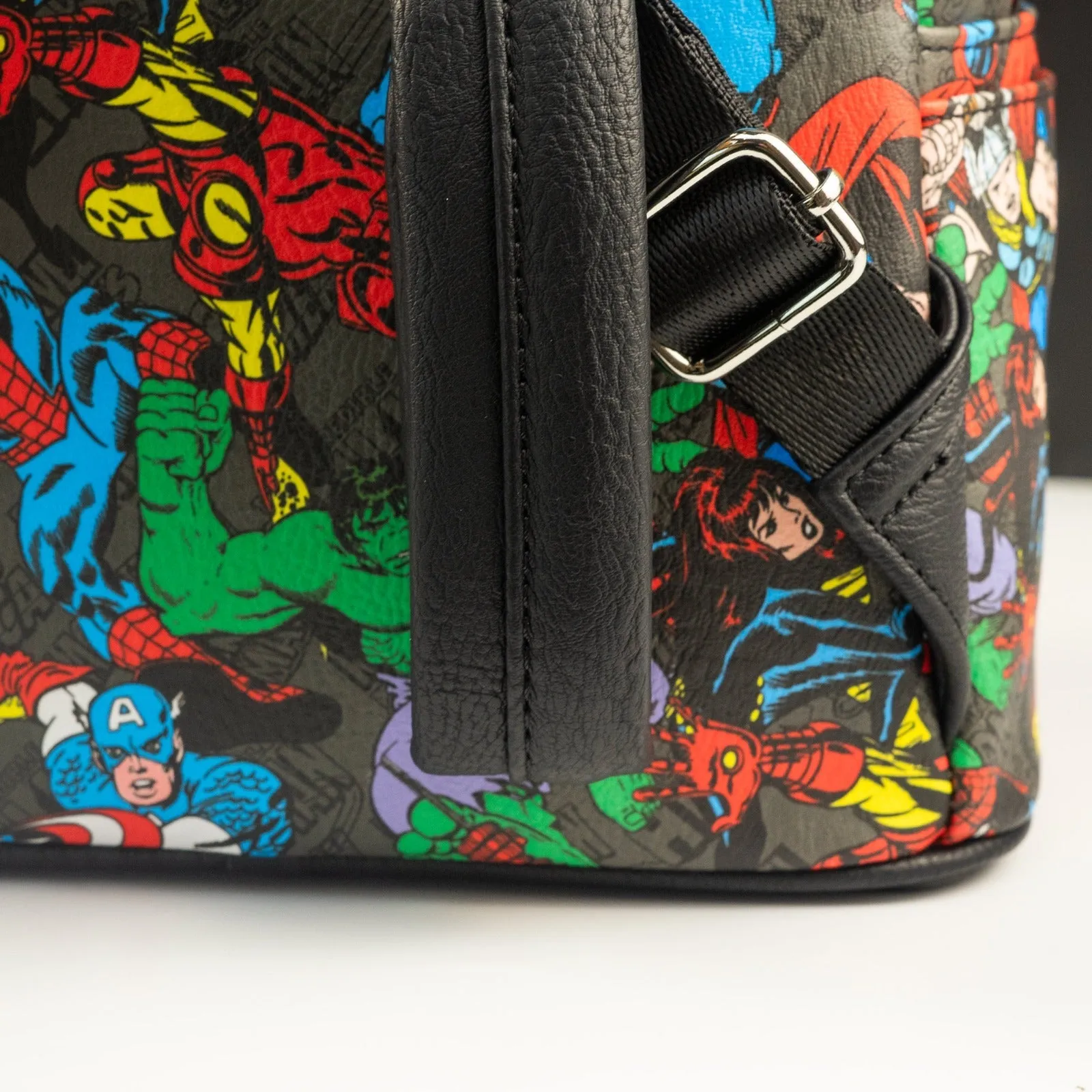 Loungefly x Marvel Comic Book Character Poses AOP Mini Backpack