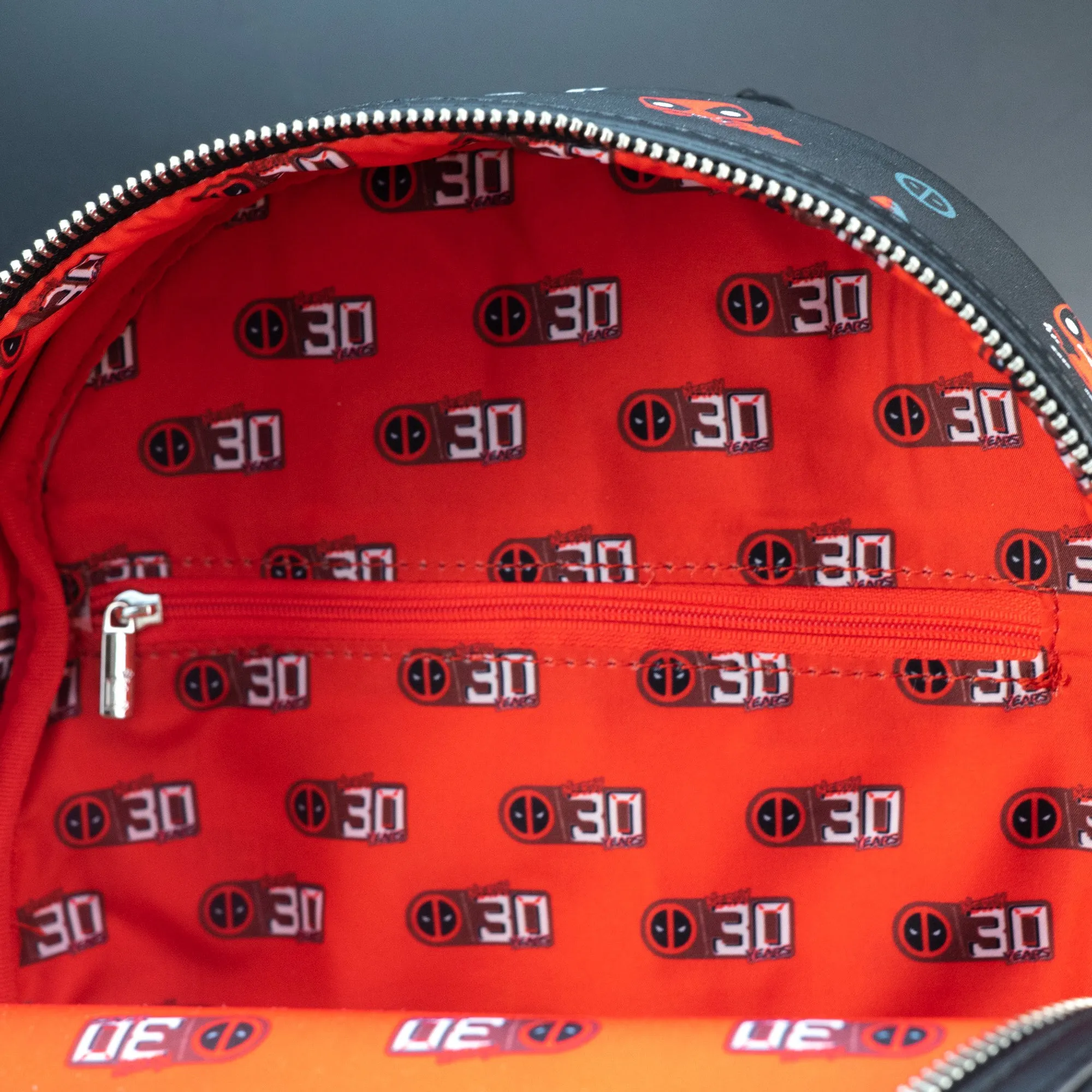 Loungefly x Marvel Deadpool 30th Anniversary All Over Print Mini Backpack