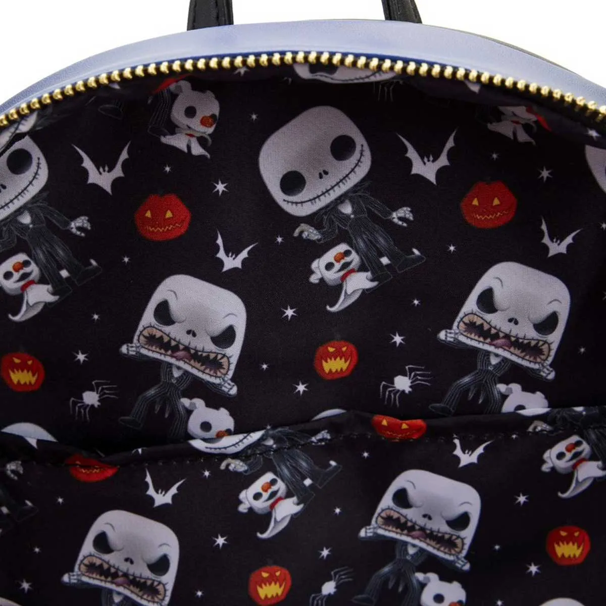 Loungefly x NBC Jack Skellington and Zero GITD House Mini Backpack