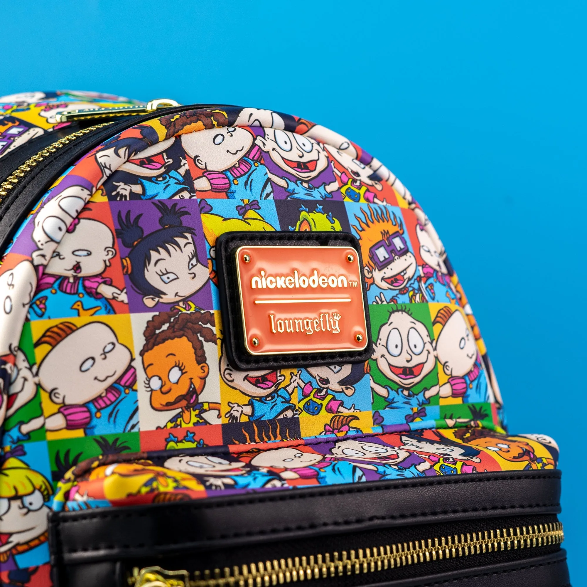 Loungefly x Nickelodeon Rugrats Character Tile Print Mini Backpack