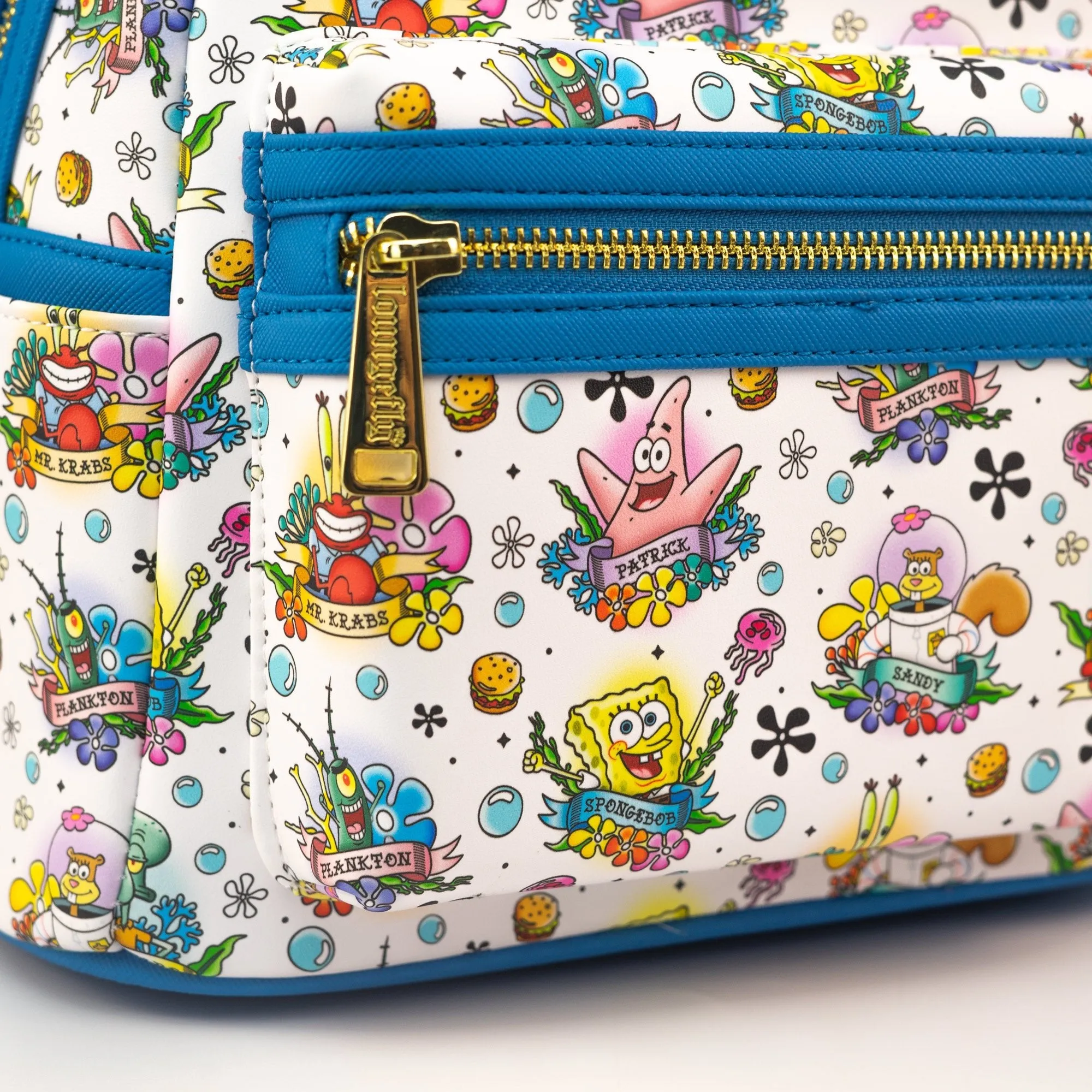 Loungefly x Nickelodeon Spongebob Squarepants Tattoo AOP Mini Backpack