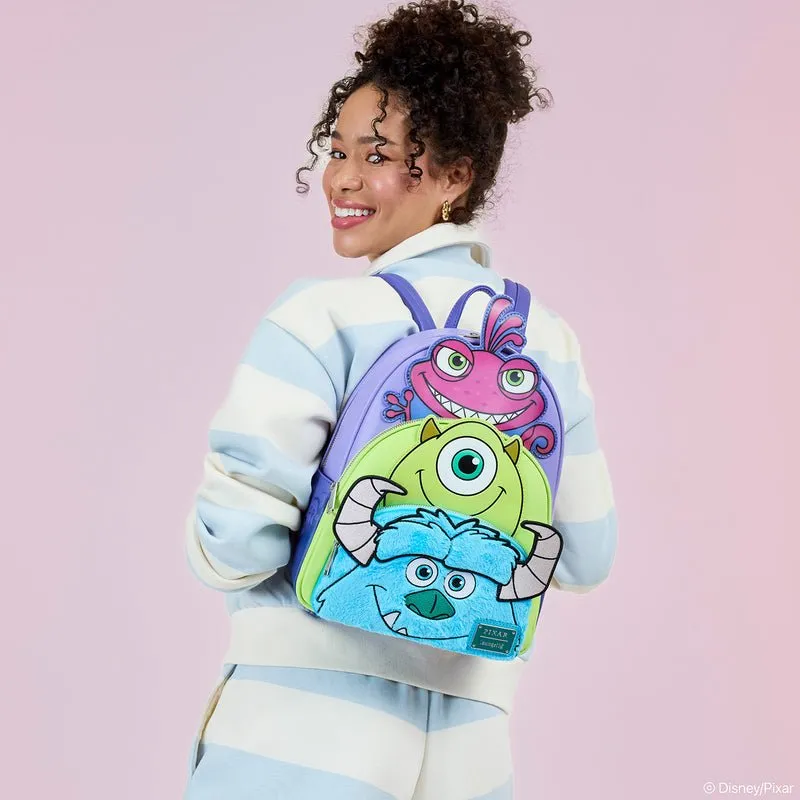 Loungefly x Pixar Monsters Inc. Mike, Sulley and Randall Triple Pocket Mini Backpack