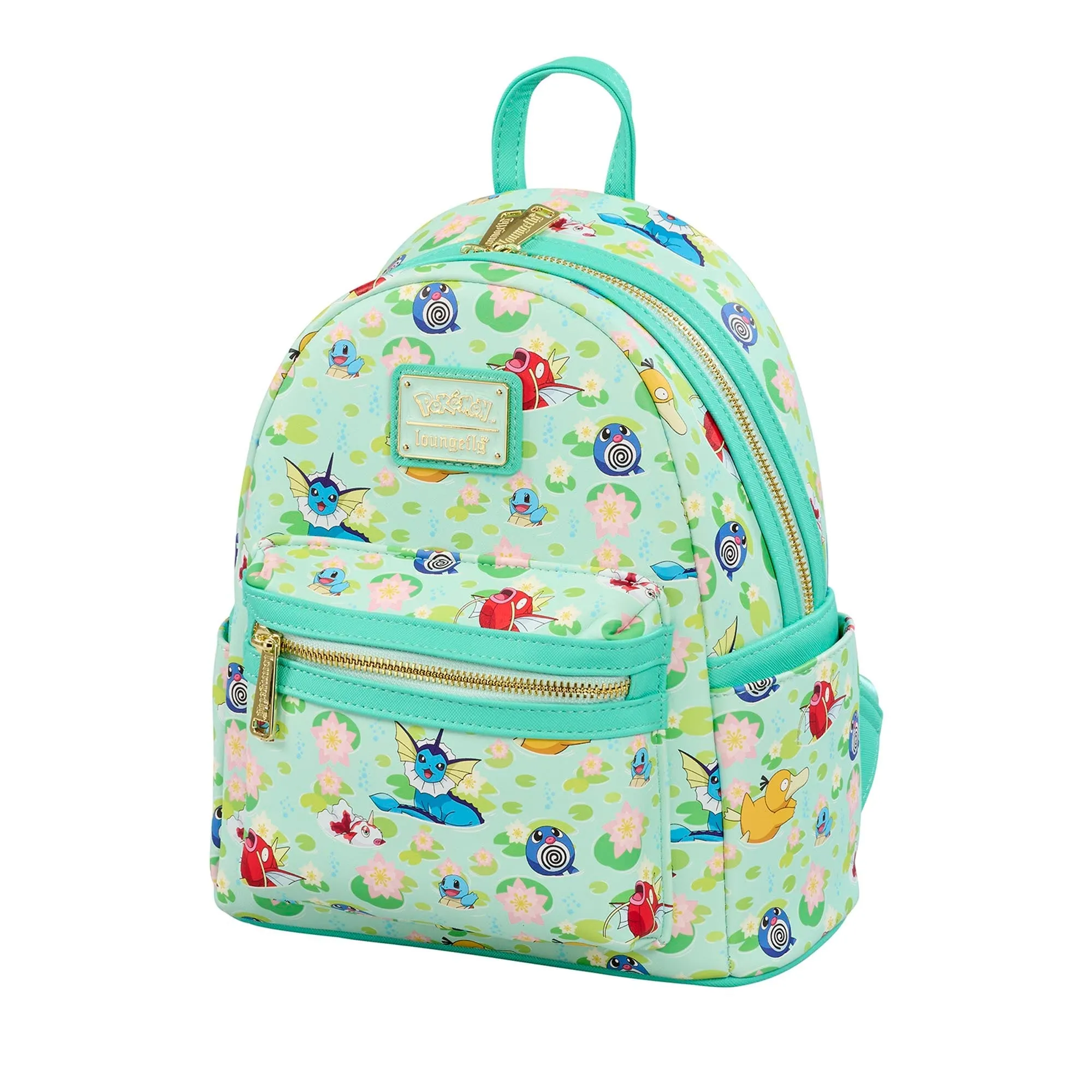 Loungefly x Pokemon Water Type Lily Pad AOP Mini Backpack