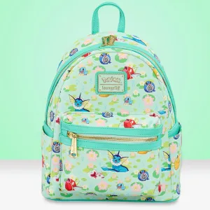 Loungefly x Pokemon Water Type Lily Pad AOP Mini Backpack