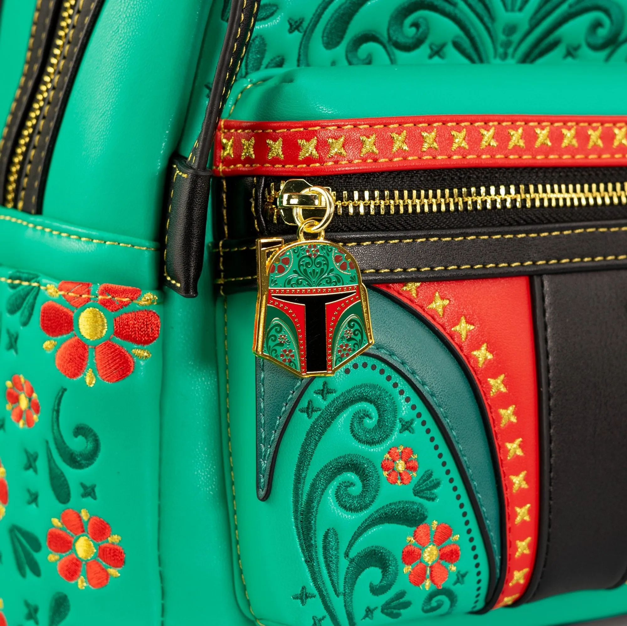 Loungefly x Star Wars Boba Fett Floral Cosplay Mini Backpack